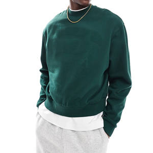 OEM venta al por mayor de peso pesado 100% algodón sudaderas de gran tamaño cuello redondo pulóver Premium calidad básica sudaderas para hombres - Product Image 1