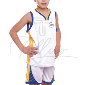 Uniformes d'équipe de basket-ball de bonne qualité, shorts de basket-ball en mesh personnalisés pour enfants, maillot de basket-ball sportif pour enfants - Product Image 5