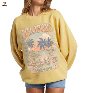 New Arrival Bulk Oversize Custom Logo Digital Printing Cotton Solid <b>Sweatshirts</b> Women Thick Round <b>Neck</b> Long Sleeve <b>Sweatshirts</b> - Product Image 3