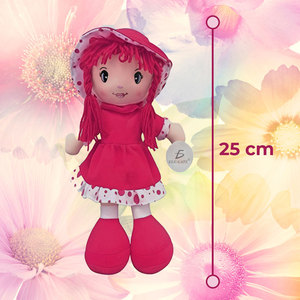 Poupée en peluche super douce de 25 cm, jouet en tissu à câliner pour filles, fonction anti-stress, idéal pour les anniversaires - Emballage en boîte - Product Image 3