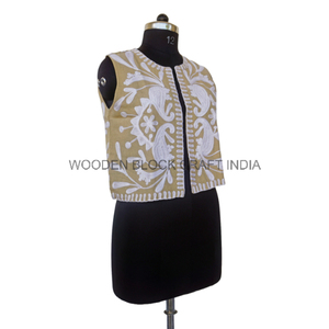 Embroidered Vintage Indian Suzani Breathable Eco-Friendly Women's Chic Folk Winter Coat Bohemian Style Cotton Jacket Floral - Product Image 5