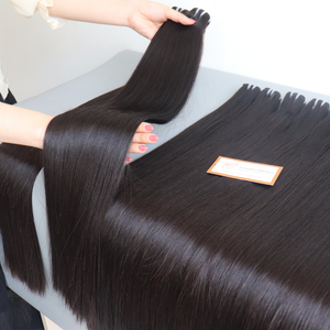 Extensions de cheveux humains vierges Remy vietnamiens, lisses et soyeux, à double trame, alignés sur toute la longueur, prix de gros, 100g - Product Image 1