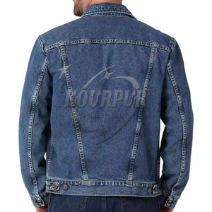 Chaqueta vaquera de algodón 100% para hombre más vendida, ropa de calle de primera calidad, cuello con capucha, servicio OEM disponible, posición frontal del logotipo - Product Image 3