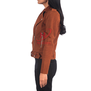 Veste en cuir pour femmes sur mesure Concevez votre propre veste en cuir Veste en cuir imperméable pour femmes Original Hide Pakistan Made - Product Image 3