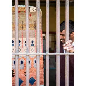 Freedom Manchaha Large Area Geometric Wool Bamboo <b>Silk</b> Rugs Hand Knotted <b>Red</b> Orange for Home Hallway-For Teens Rectangle - Product Image 4