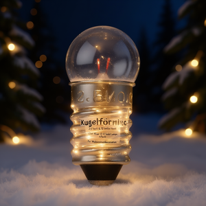 Lampe à culot E10 transparente de 24 mm, 2,5 volts, 0,70 watt, en forme de boule, lot de 10 - pour la décoration de Noël - Product Image 3