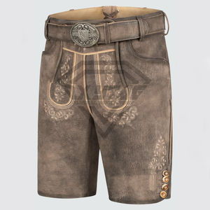 Nouveau modèle Short bavarois Oktoberfest 2025-26 Short Lederhosen en cuir véritable de qualité supérieure Ceinture élastique confortable - Product Image 4