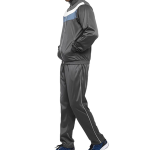 Ensemble de survêtements en polyester de jogging de haute qualité avec logo personnalisé pour hommes, vêtements de sport d'été à motif solide, survêtement personnalisable - Product Image 2