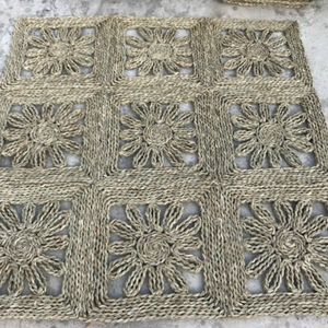 Premium Handmade Seagrass Floor Mat \ Rustic Eco-Friendly Home Decoration - Product Image 4