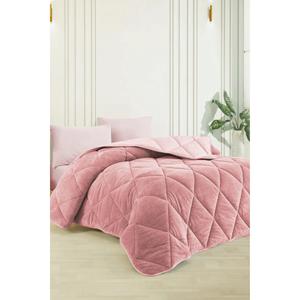 Warm <b>Fluffy</b> Pink Skin-Friendly Comforter Soft Cozy Turkey Origin Model QU48927 Down Cover with Welsoft Surface <b>Duvets</b> Comforters - Product Image 2