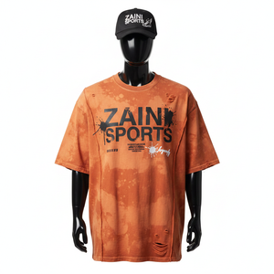 T-shirt 100% coton pour homme, coupe ample, imprimé, T-shirt oversize pour homme, jersey de coton, lavage à l'acide, impression sérigraphique, logo personnalisé, chemises pour homme - Product Image 1