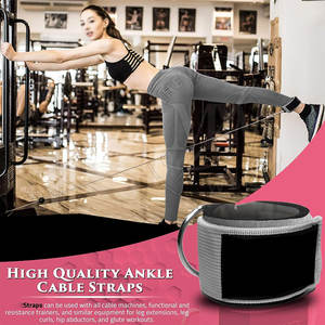 Adjustable Ankle Cuffs With Double D-Ring For <b>Gym</b> Hot Selling Breathable Neoprene Padded Ankle <b>Straps</b> - Product Image 6