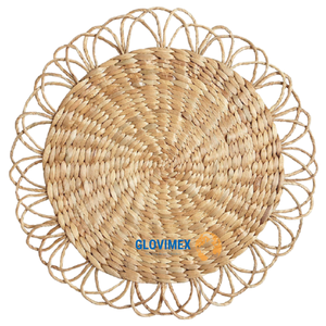 Eco-Friendly Home Decor Sustainable Custom Design Effective Water Hyacinth round <b>Plate</b> Wall Decor - Product Image 1