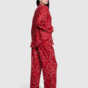 Nouveau luxe pyjama ensemble Satin soie pyjamas ensembles Couple vêtements de nuit famille pyjama amant nuit costume hommes et femmes décontracté maison vêtements - Product Image 5