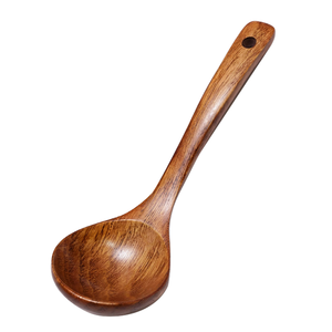 Cuchara de Madera Moderna de Lujo Hecha a Mano con Pulido Espejo, Mango Largo, Ecológica, para Acampar, Cocinar, Mezclar y Servir - Product Image 1