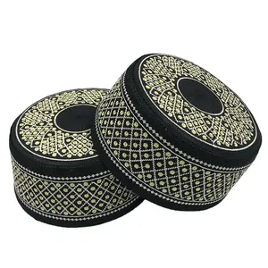 Logo personnalisé musulman Kufi chapeau prière chapeau chapeaux islamique casquette Ramadan Eid cadeau casquette sur mesure brodé turc casquettes à vendre