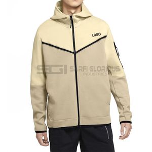 Meilleur style hommes strass sweats à capuche de haute qualité et pas cher prix fermeture éclair solide motif bas quantité minimale de commande - Product Image 1