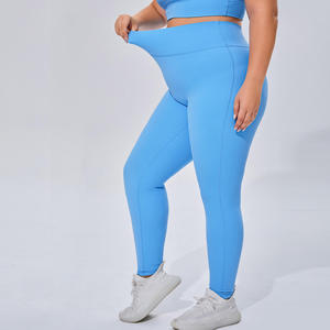 Conjuntos de mujer conjuntos de Fitness de gimnasio transpirables 2 uds. Sujetador deportivo de talla grande de secado rápido y mallas conjuntos de Yoga de cintura alta para mujer - Product Image 4