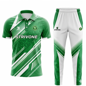 OEM ODM Ensemble d'uniformes de cricket personnalisés Vêtements d'équipe en polyester à séchage rapide et respirant, pantalon en jersey, grande taille, impression de logo personnalisée, vente en gros - Product Image 1