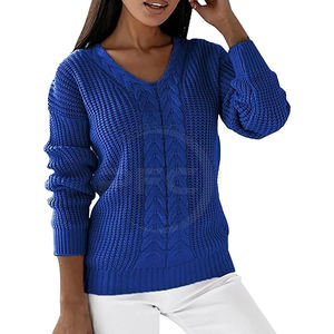 Custom Made High Quality Women's Winter <b>Jumpers</b> Solid Color Top Selling Casual Style with Knitted Pattern Decoration Free Size - Product Image 1