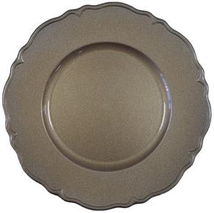 Assiette de service en métal de luxe, qualité supérieure, fabriquée à la main, pour l'utilisation du Ramadan, argentée avec une forme décorative fantaisie - Product Image 6