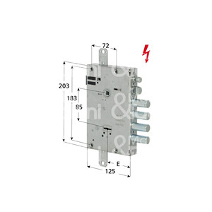 ล็อคไฟฟ้าสำหรับประตูหุ้มเกราะ12V AC สองชิ้นใช้สามครั้ง4ตัวล็อกแบบพลิกกลับได้ - Product Image 1
