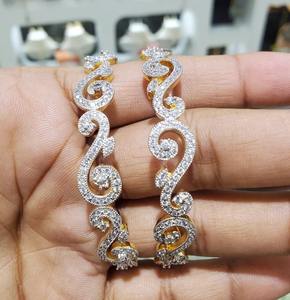 กำไลมอยส์ซอไนต์เงินสเตอร์ลิงกำไลข้อมือสั่งทำได้สวยงามของขวัญสำหรับผู้หญิงกำไลข้อมือของขวัญแต่งงาน - Product Image 2