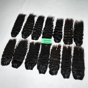 Venta al por mayor 100% Extensiones de Cabello Humano Virgen Natural Suave Rizado Sin Procesar Doble Trama Máquina Templo Onda Natural Vietnamita - Product Image 4