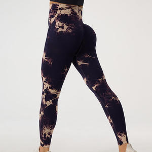 Nouvelle mode cravate teinture sans couture Sexy Leggings femmes taille haute contrôle du ventre pêche hanche séchage rapide respirant Spandex ODM athlétique - Product Image 5
