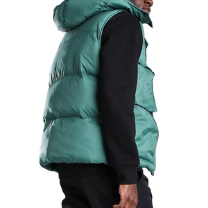 Chalecos Personalizados al por Mayor, Chaquetas Acolchadas con Capucha, Estilo Casual de Otoño, con Cierre y Múltiples Bolsillos, Chalecos de Poliéster Personalizados - Product Image 2