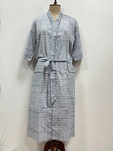 Vestidos Largos de Algodón con Estampado Floral para Mujer, Cuello en V, Cierre con Cordón, Cintura Alta, Sin Mangas, Silueta de Vestido de Gala, Casual - Product Image 2