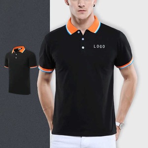 Logotipo bordado personalizado de lujo de moda para hombre para polo 100% algodón de talla grande camisa de punto informal en blanco de alta calidad - Product Image 1