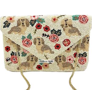 Amazing Classy <b>Clutch</b> with a Chain Strap and Beads <b>for</b> Party <b>Wedding</b> Special Occasions-Evening <b>Bags</b> - Product Image 3