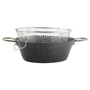 Friteuse Q Flex avec panier 26 cm en acier revêtu de quartz noir pour cuisinières à gaz, électriques et à induction - Product Image 1