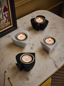 ที่ใส่เทียนทีไลท์ทรงกลมหินอ่อนและโลหะ ดีไซน์หรูหรา เป็นมิตรกับสิ่งแวดล้อม ปรับแต่งได้ เหมาะสำหรับตกแต่งบ้านและให้แสงสว่างในห้องนอน - Product Image 4