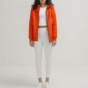 Fabricante al por mayor personalizado logotipo impreso mujeres sudaderas con capucha cremallera Streetwear OEM servicio disponible para invierno otoño frente - Product Image 2