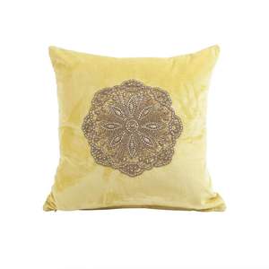 Housse de coussin perlée Mandala faite à la main de luxe parfaite pour la décoration bohème de la maison et de l'hôtel - Product Image 6