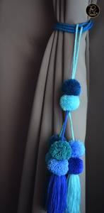 Sujetadores de Cortinas con Pompones Hechos a Mano para Decoración del Hogar y la Sala de Estar, Soportes de Cortina de Tela Suave con Pompones, Accesorios Decorativos - Product Image 3