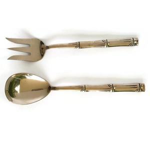 Cuchara y tenedor de acero inoxidable con acabado plateado, elegante - Product Image 4