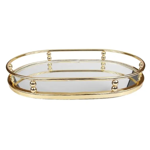 Hoteles Restaurantes Hogar Cocina Desayuno Servidor Bandeja Acabado en níquel Forma rectangular Bandeja DE SERVICIO DE METAL hecha a mano Navidad - Product Image 5