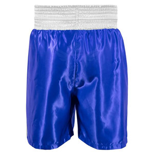 Shorts de boxe haute performance 100 % polyester satiné uni, taille élastique, légers, séchage rapide, construction durable pour les séances de gym - Product Image 3