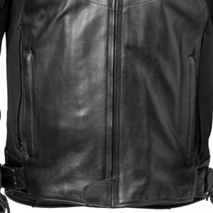 Veste en cuir de moto pour homme, manteau, tenue de printemps, veste en cuir PU de poche pour motard - Product Image 6