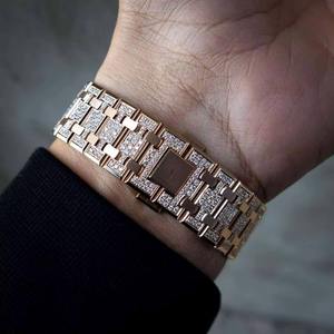 นาฬิกาข้อมือผู้ชายสแตนเลสคุณภาพสูง ประดับเพชรโมอิสซาไนต์ VVS ระดับหรู ผ่านการทดสอบเพชร ระบบกลไกอัตโนมัติ - Product Image 5