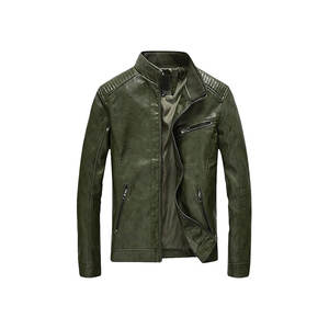 Veste en cuir épais Col faux Coupe-vent Manteau chaud - Product Image 4