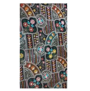 Tissu de broderie respirant doux en polyester georgette lisse de luxe pour les robes de mariée de soirée - Product Image 1