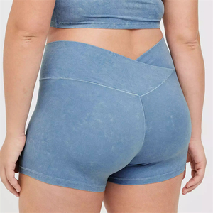 Wholesale <b>High</b> Elastic <b>Waist</b> Breathable Nonwoven Sports <b>Pants</b> for Women Yoga Running <b>Hot</b> Yoga Shorts for Summer - Product Image 6