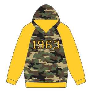 Founding Year 1963 Iota Phi Theta Camo Body Gold Raglan Sleeves Pullover <b>Hoodie</b> Greek Fraternity Apparel Divine Nine HBCU - Product Image 2