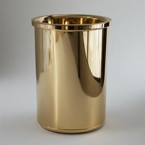 Poubelle en acier galvanisé au design minimaliste sans couvercle, conçue pour les maisons modernes, offrant une utilisation pratique et un attrait visuel attrayant - Product Image 1