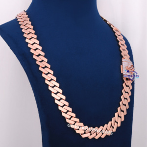 Colliers unisexes en or rose 14KT de qualité supérieure cultivés en laboratoire avec diamant cubain Miami chaîne à maillons personnalisés pour unisexe - Product Image 2