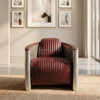 Fauteuil en cuir écologique de qualité supérieure, design ergonomique industriel, construction durable, look élégant, style traditionnel pour l'extérieur